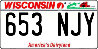 WI license plate 653NJY
