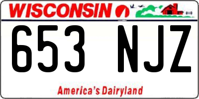 WI license plate 653NJZ