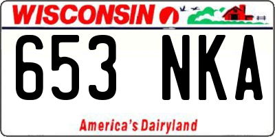 WI license plate 653NKA