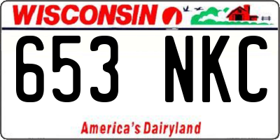 WI license plate 653NKC