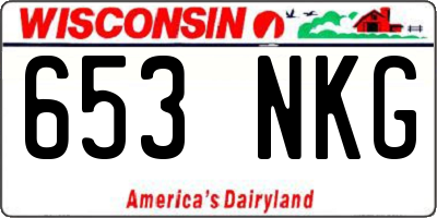WI license plate 653NKG