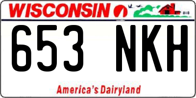 WI license plate 653NKH