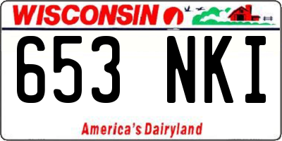 WI license plate 653NKI