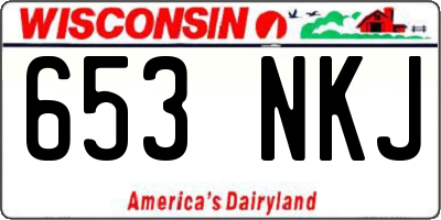 WI license plate 653NKJ