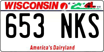 WI license plate 653NKS