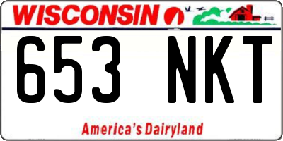 WI license plate 653NKT