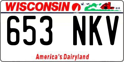 WI license plate 653NKV