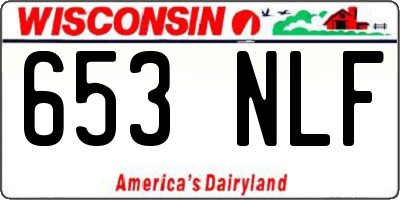 WI license plate 653NLF