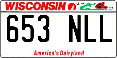 WI license plate 653NLL