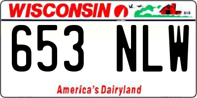 WI license plate 653NLW