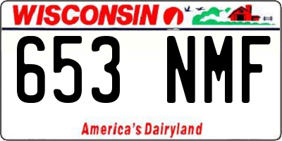 WI license plate 653NMF