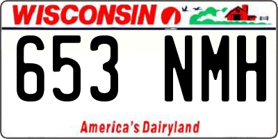WI license plate 653NMH