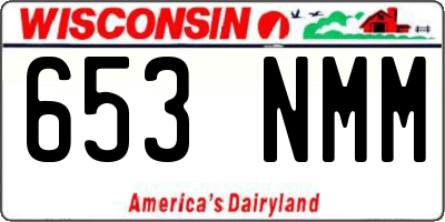 WI license plate 653NMM