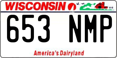 WI license plate 653NMP