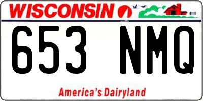 WI license plate 653NMQ