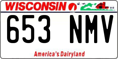 WI license plate 653NMV