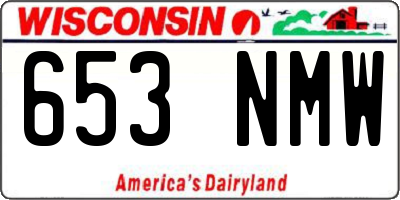 WI license plate 653NMW