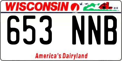 WI license plate 653NNB