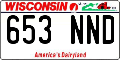 WI license plate 653NND
