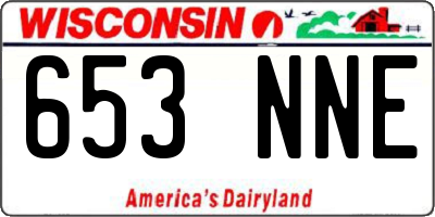 WI license plate 653NNE