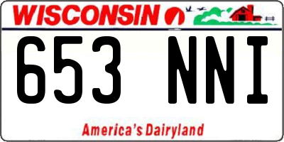 WI license plate 653NNI