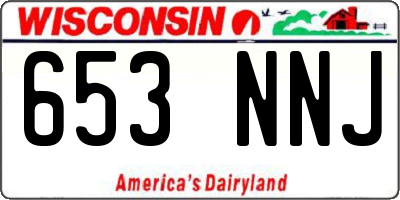 WI license plate 653NNJ