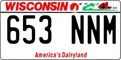 WI license plate 653NNM