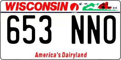 WI license plate 653NNO
