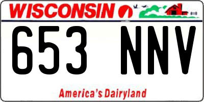WI license plate 653NNV