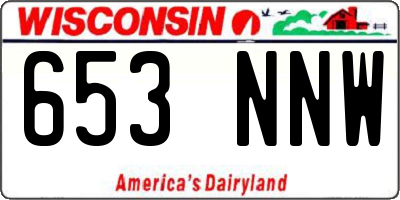 WI license plate 653NNW