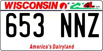 WI license plate 653NNZ