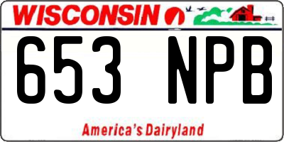 WI license plate 653NPB