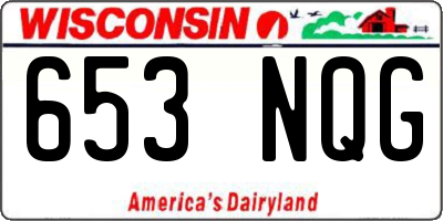 WI license plate 653NQG