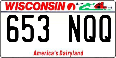 WI license plate 653NQQ