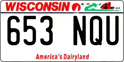 WI license plate 653NQU
