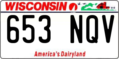 WI license plate 653NQV