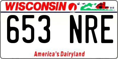 WI license plate 653NRE