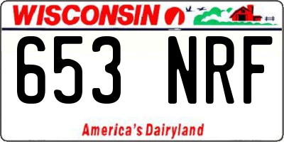WI license plate 653NRF