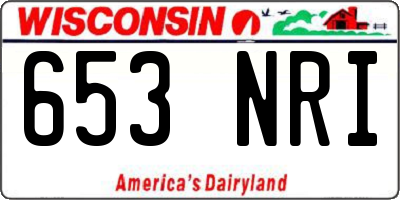 WI license plate 653NRI