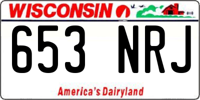 WI license plate 653NRJ