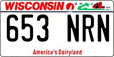 WI license plate 653NRN