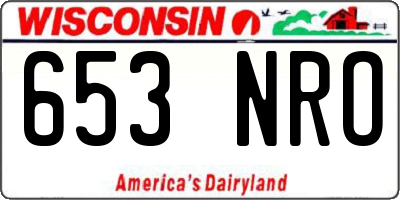 WI license plate 653NRO