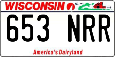 WI license plate 653NRR