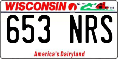 WI license plate 653NRS