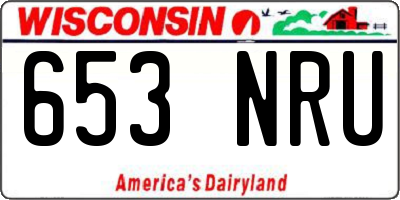 WI license plate 653NRU