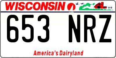 WI license plate 653NRZ