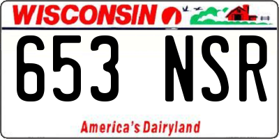 WI license plate 653NSR