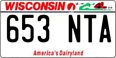 WI license plate 653NTA