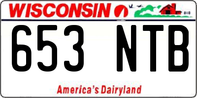 WI license plate 653NTB