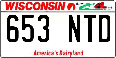 WI license plate 653NTD